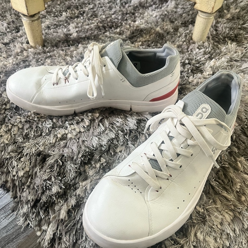 On Running Men's White and Gray Sneakers